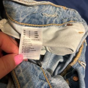 Size 12 long womens Tomboy ripped American eagle jeans